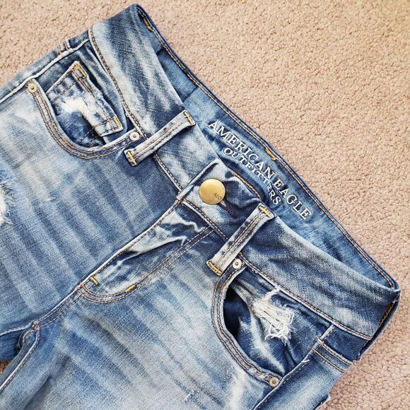 American Eagle Outfitters Blue Flare Jeans - Picture 3 of 11